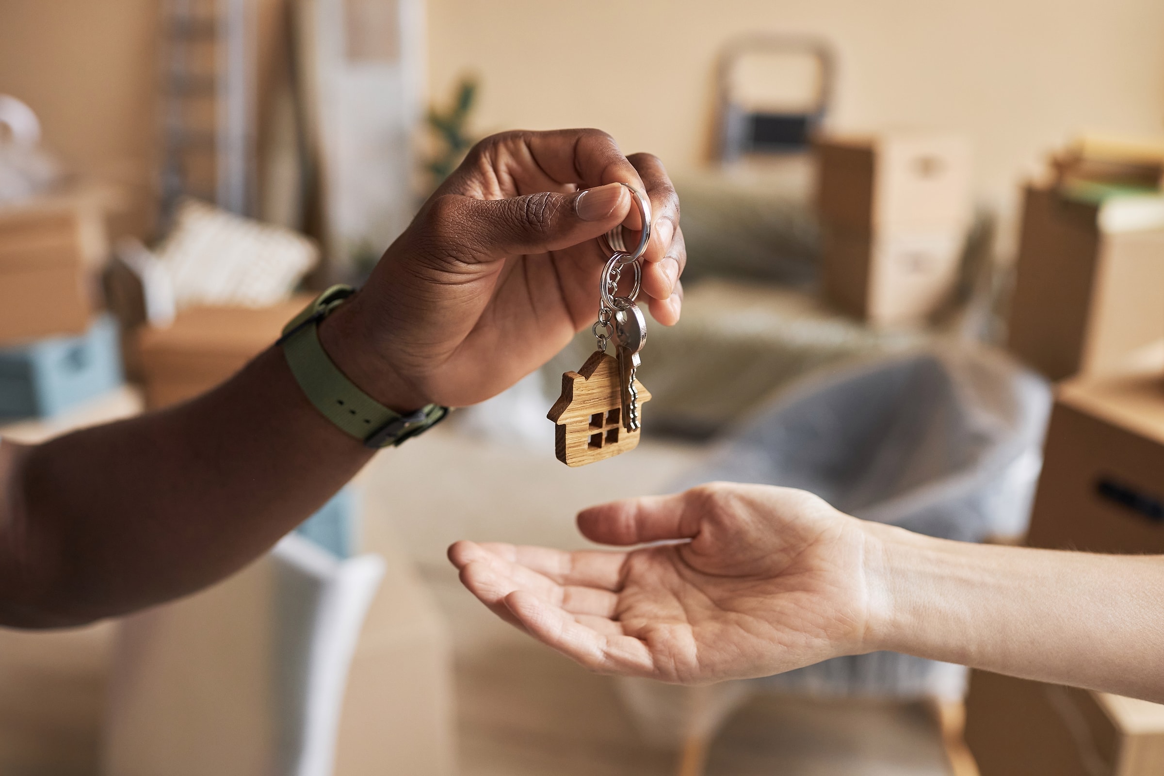 Remise des clés d’un logement.